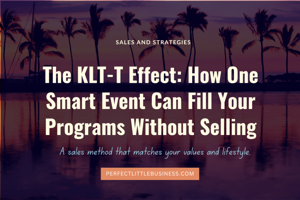 sales event strategy, know-like-trust